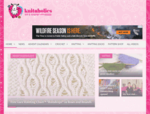 Tablet Screenshot of knitaholics.com